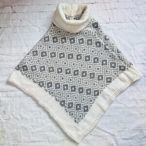 EUC Women’s OSFA Fratelli Talli Alpaca Wool Sweater Poncho Made In Italy